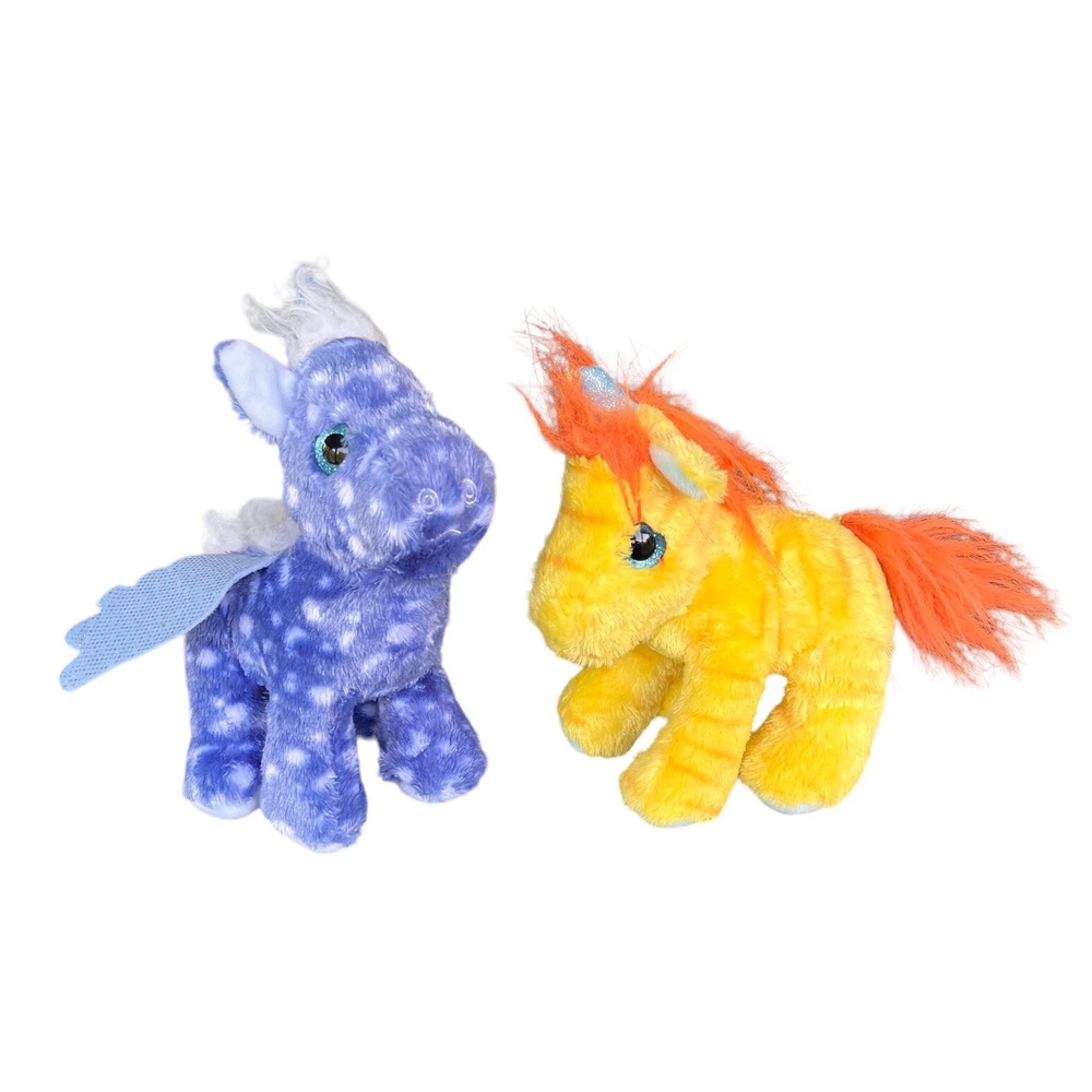 MVP Plush Unicorn and Pegasus Set Blue Star Pegasus Yellow Striped Unicorn 2021